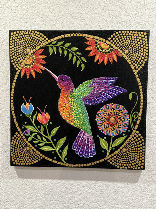 Gorgeous Hand Painted Dot Painting Wall art