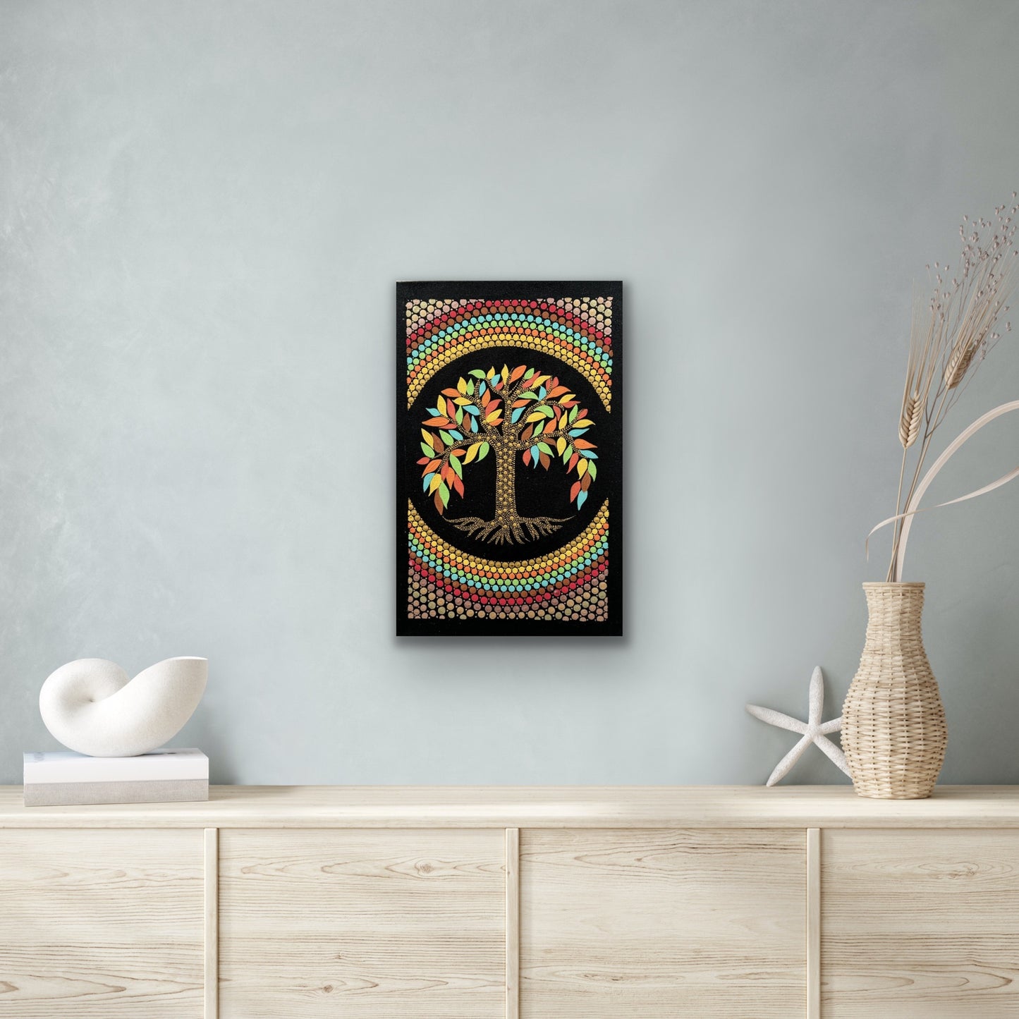 Gorgeous Hand Painted Dot Painting Wall art