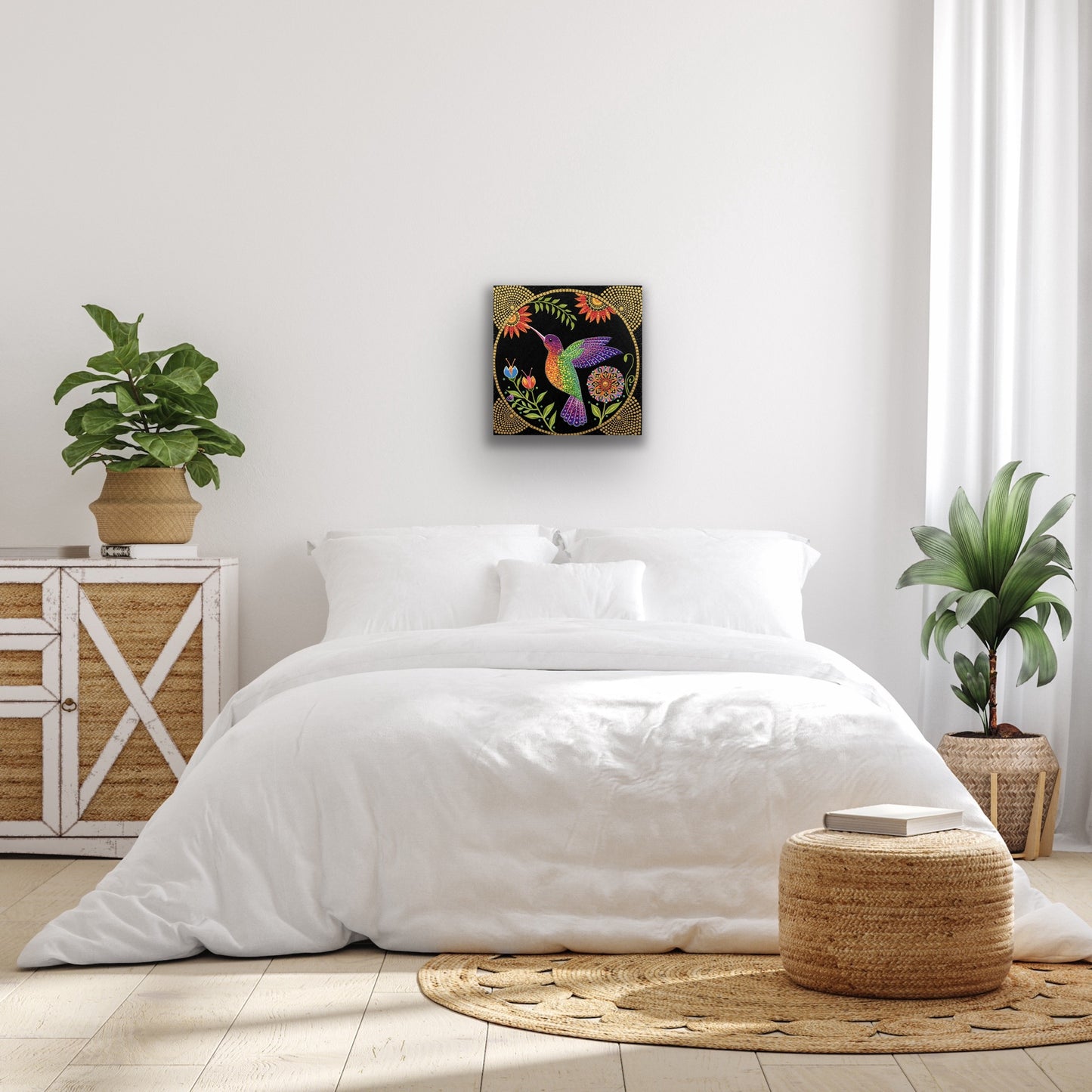 Gorgeous Hand Painted Dot Painting Wall art