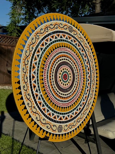 Gorgeous 36 inch Hand Painted Lippan Wall Art