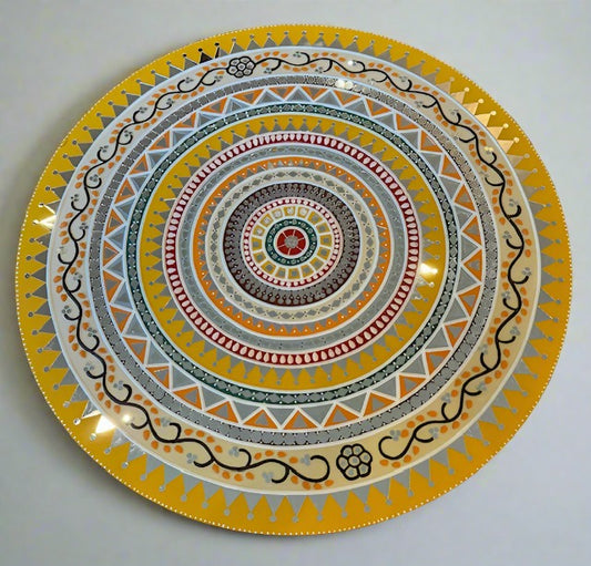 Gorgeous 36 inch Hand Painted Lippan Wall Art