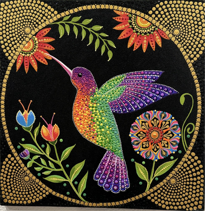 Gorgeous Hand Painted Dot Painting Wall art