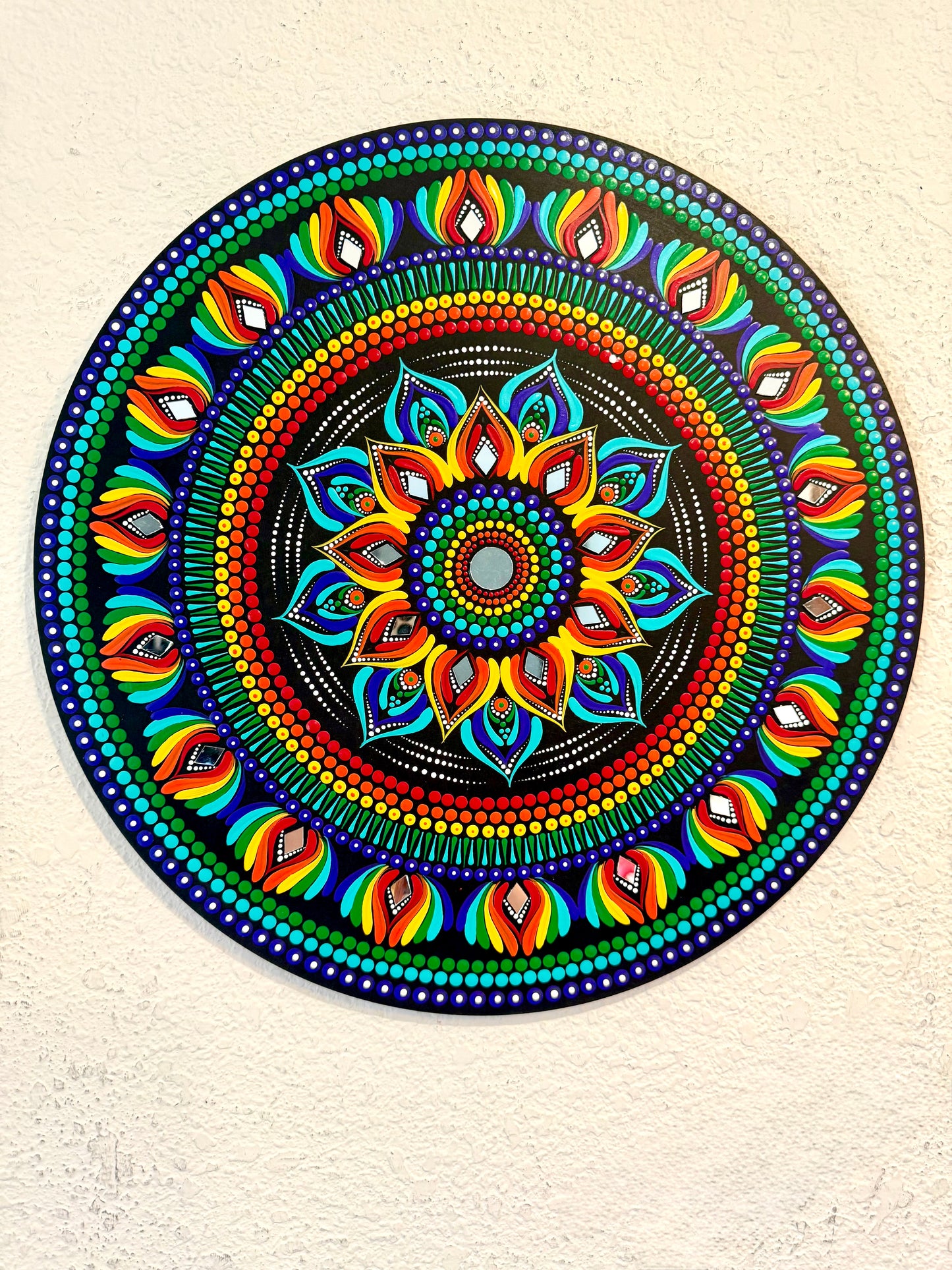 Gorgeous Hand Painted 18 inch Dot Mandala Wall art