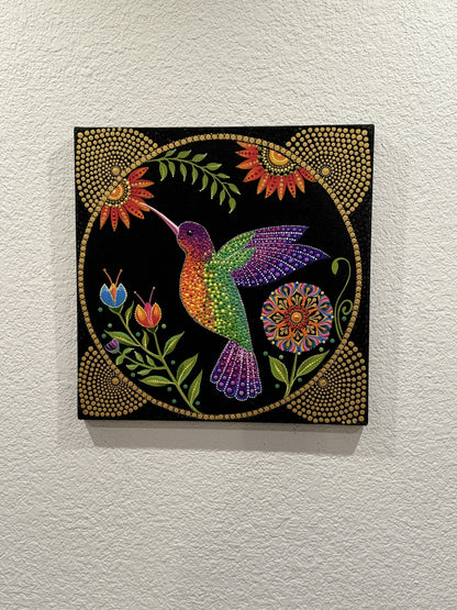 Gorgeous Hand Painted Dot Painting Wall art