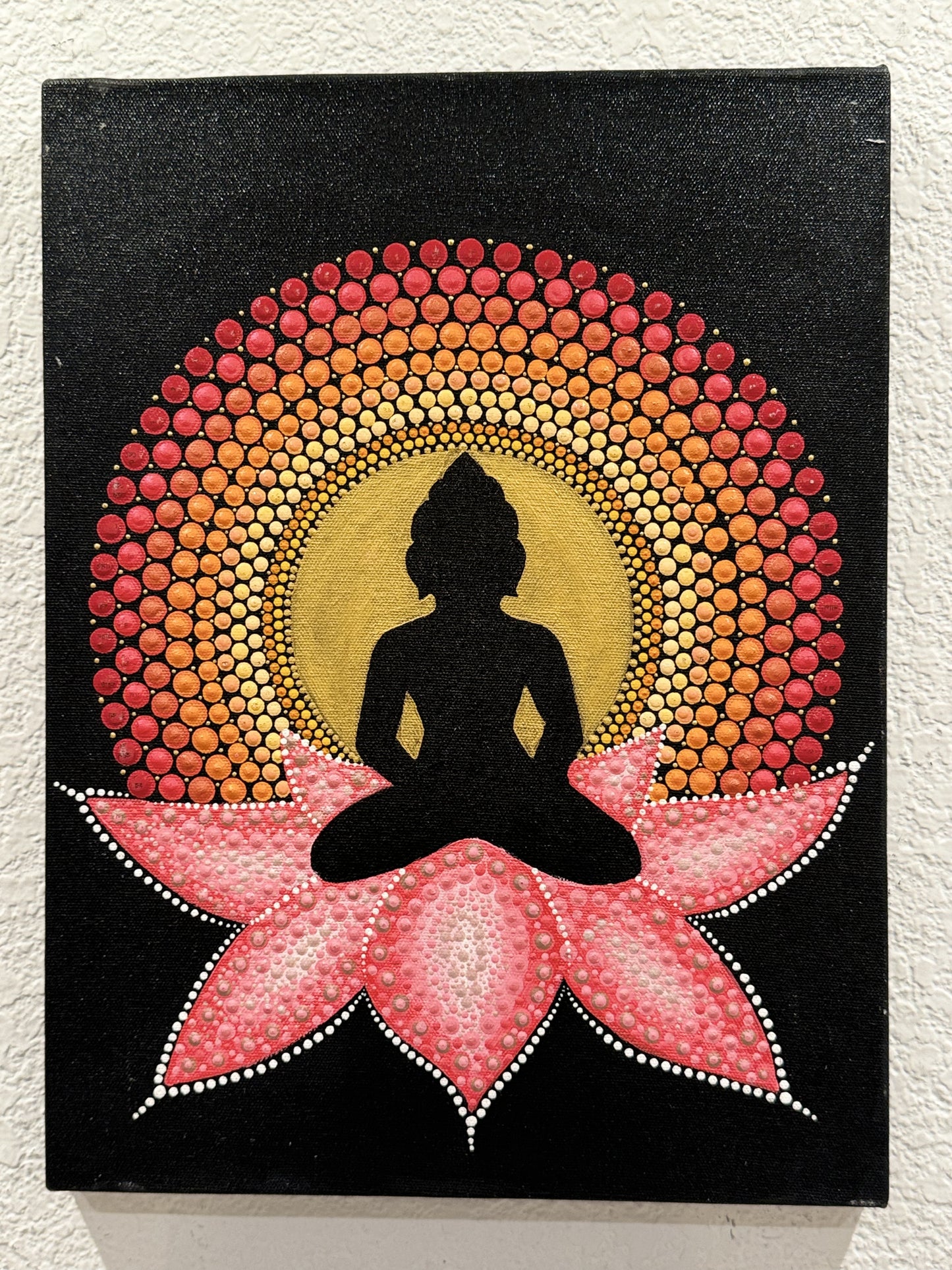 Gorgeous Hand Painted Dot Painting Wall art