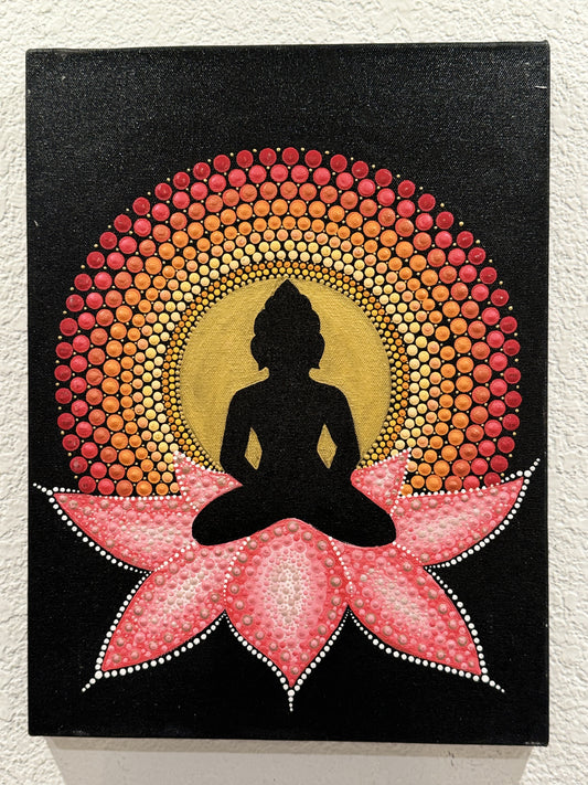 Gorgeous Hand Painted Dot Painting Wall art