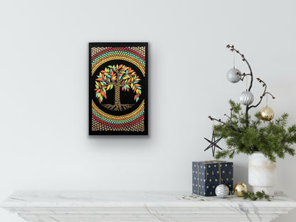 Gorgeous Hand Painted Dot Painting Wall art