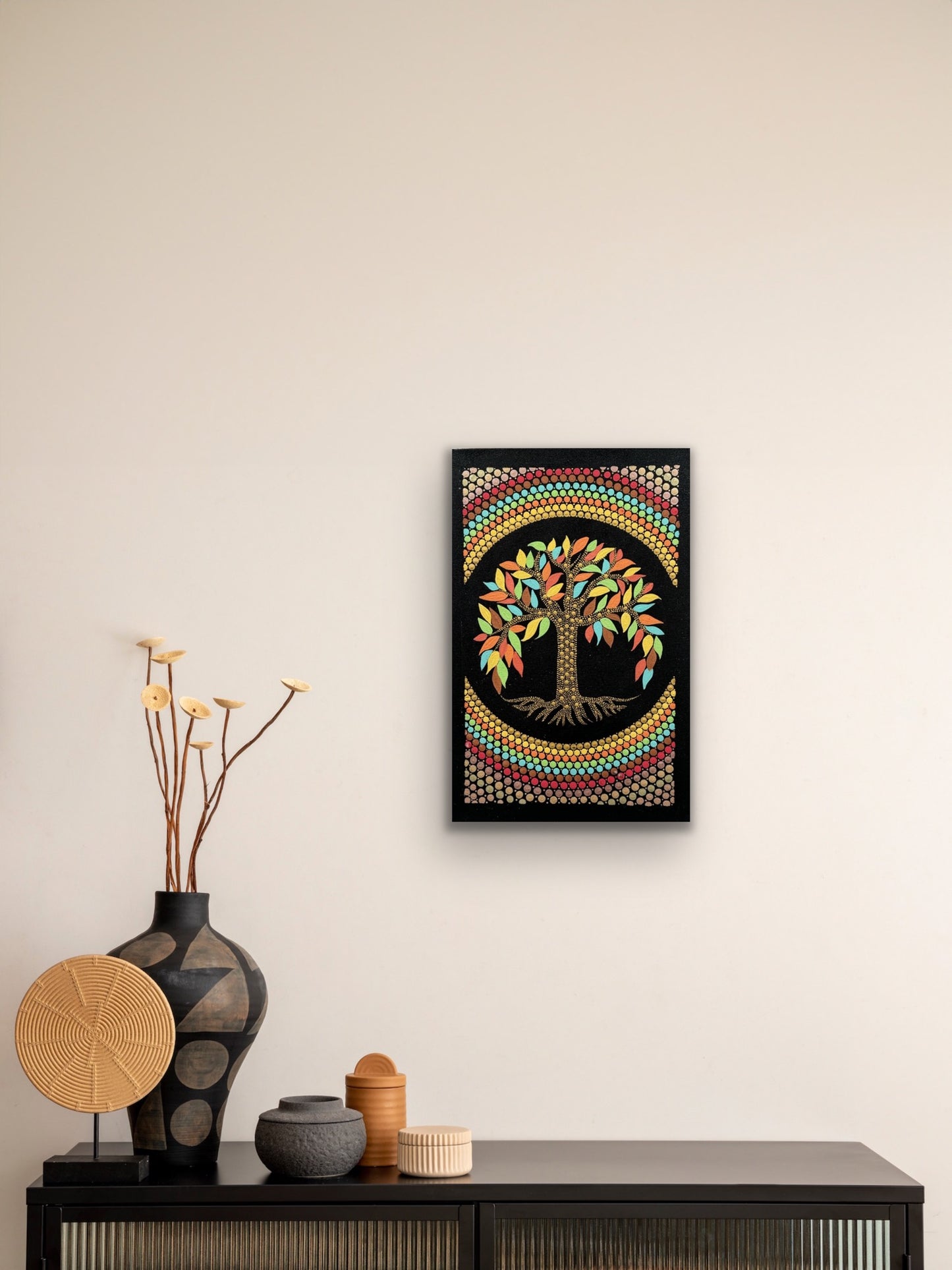 Gorgeous Hand Painted Dot Painting Wall art