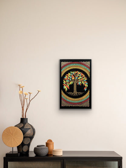 Gorgeous Hand Painted Dot Painting Wall art