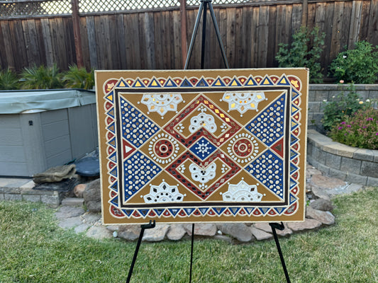 Gorgeous Hand Painted Lippan Wall Art 18 Inch x 24 Inch