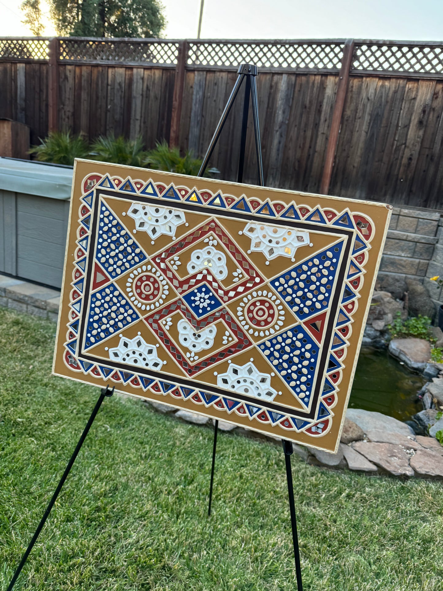 Gorgeous Hand Painted Lippan Wall Art 18 Inch x 24 Inch