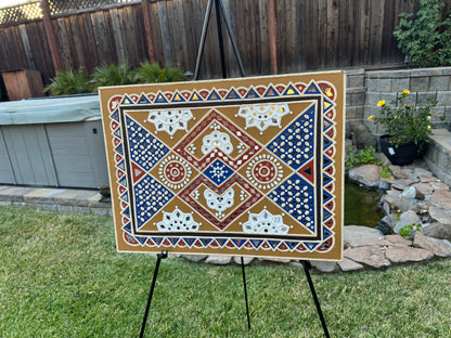 Gorgeous Hand Painted Lippan Wall Art 18 Inch x 24 Inch