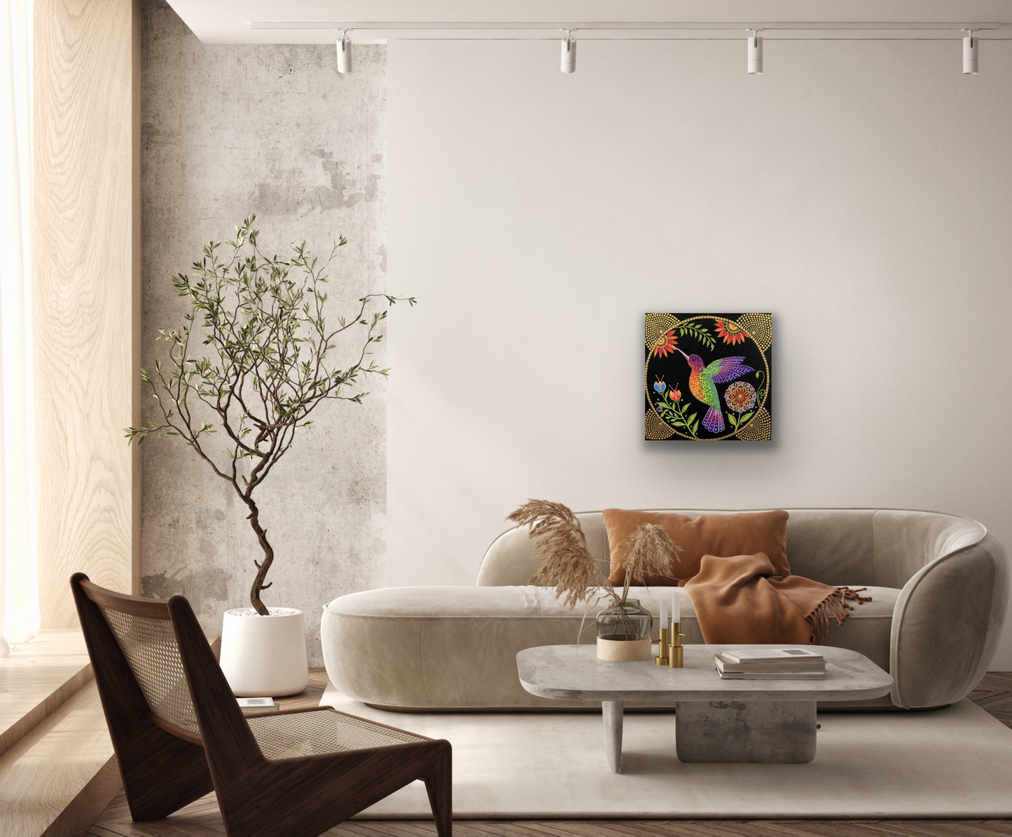 Gorgeous Hand Painted Dot Painting Wall art