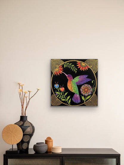 Gorgeous Hand Painted Dot Painting Wall art