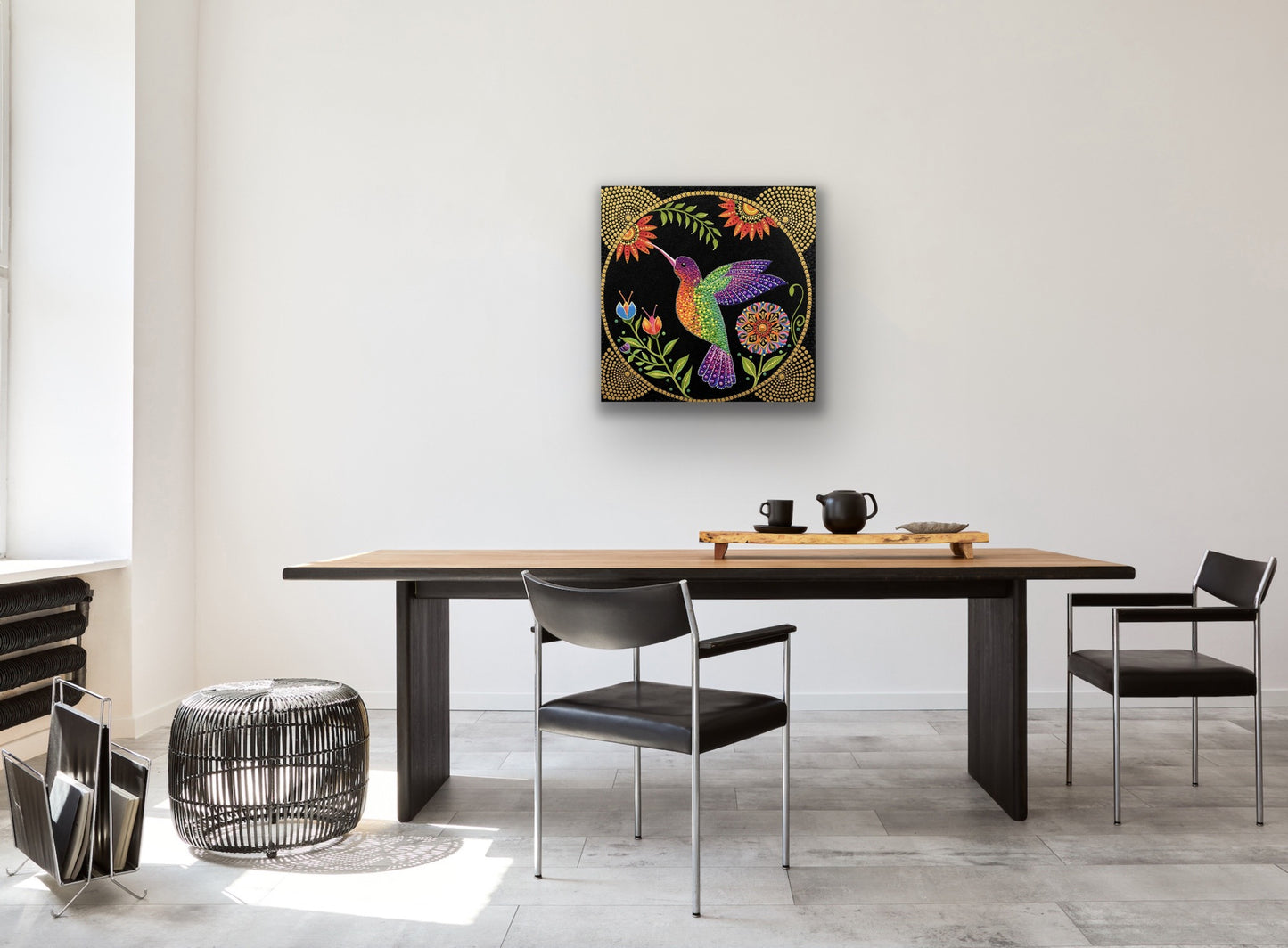 Gorgeous Hand Painted Dot Painting Wall art