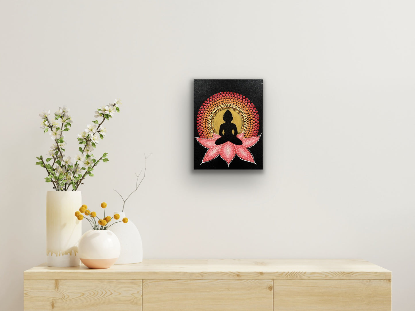 Gorgeous Hand Painted Dot Painting Wall art