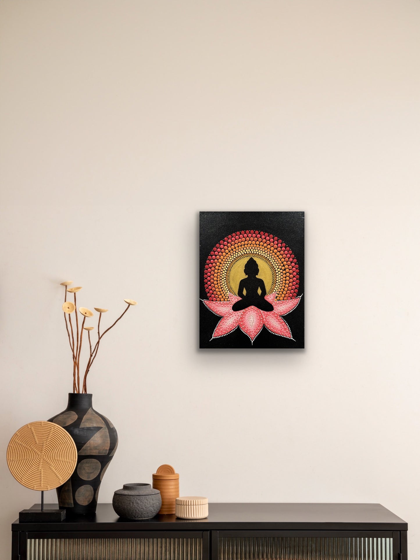 Gorgeous Hand Painted Dot Painting Wall art