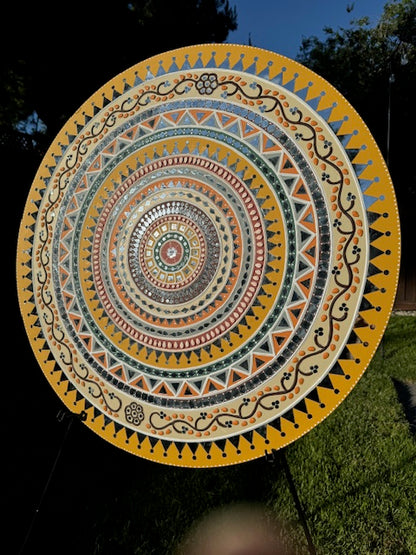 Gorgeous 36 inch Hand Painted Lippan Wall Art